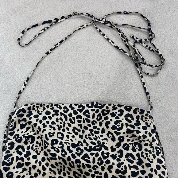 Forever 21 Satin Cheetah Print Top Size Small - Picture 2 of 7